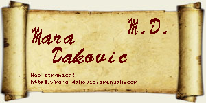 Mara Daković vizit kartica